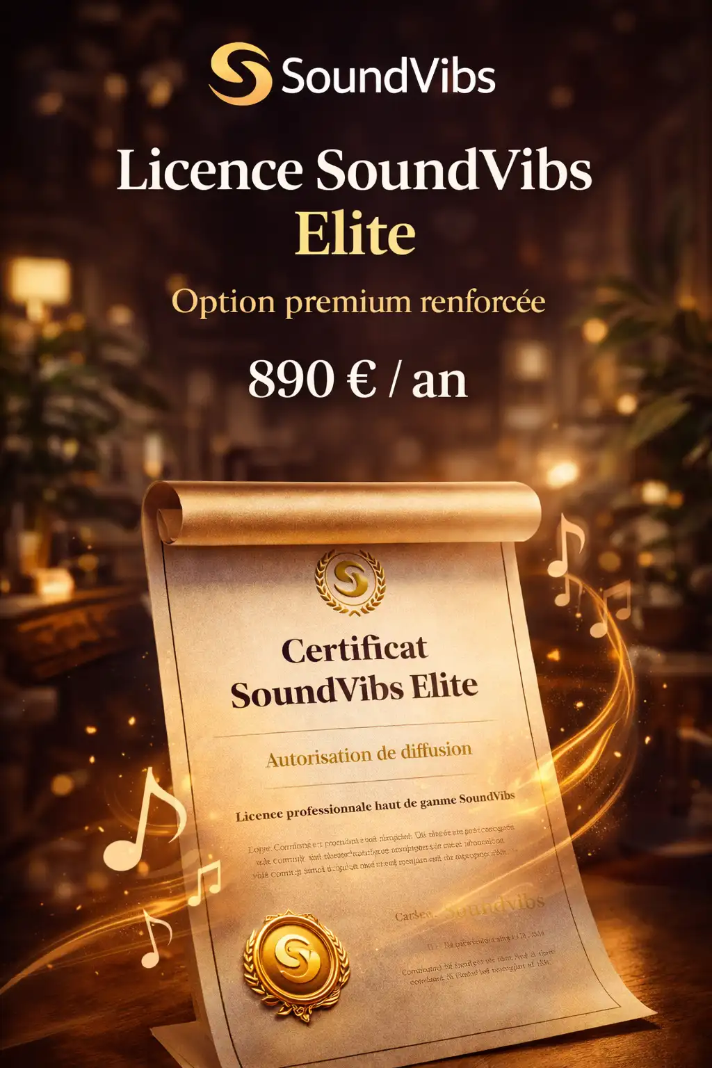 SoundVibs Elite premium royalty-free business music license